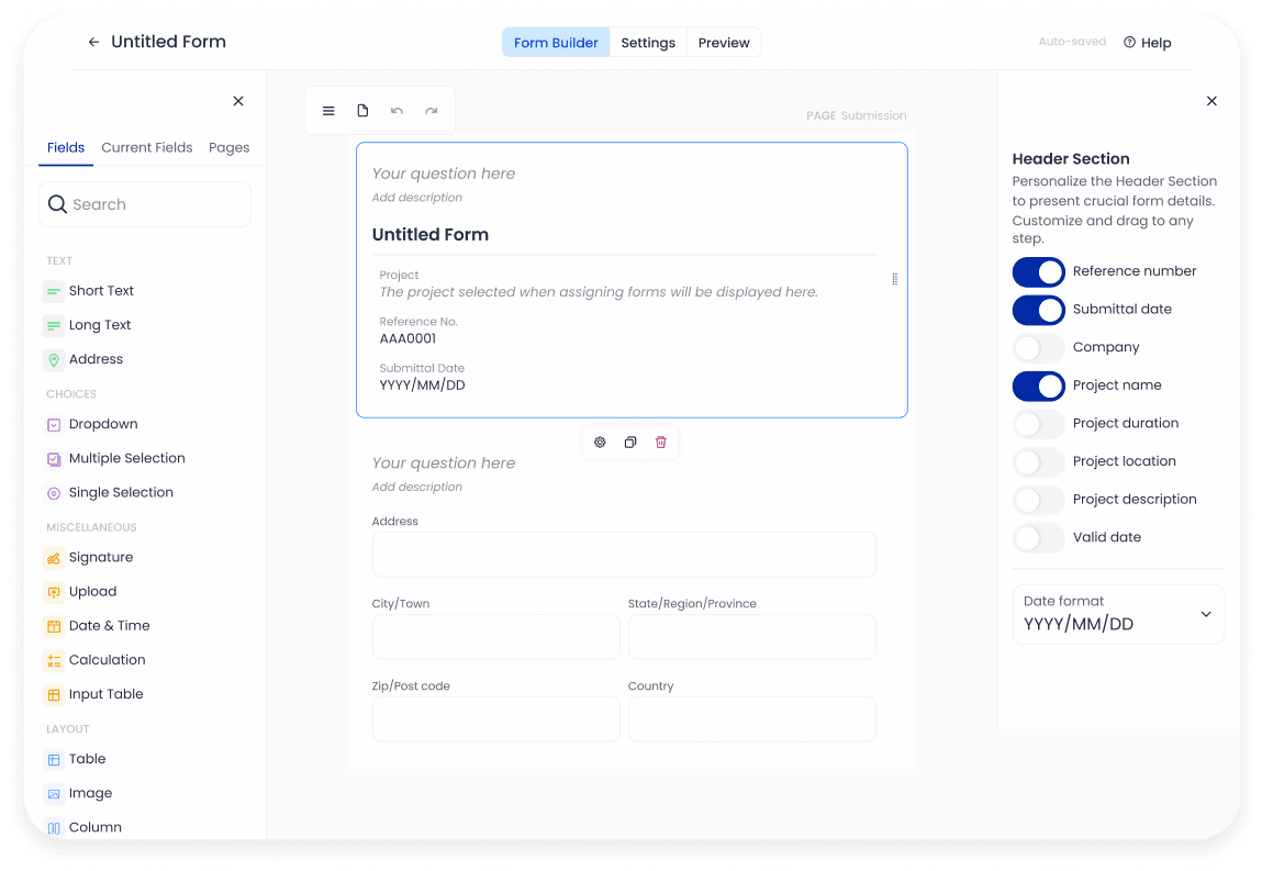 form builder screenshot
