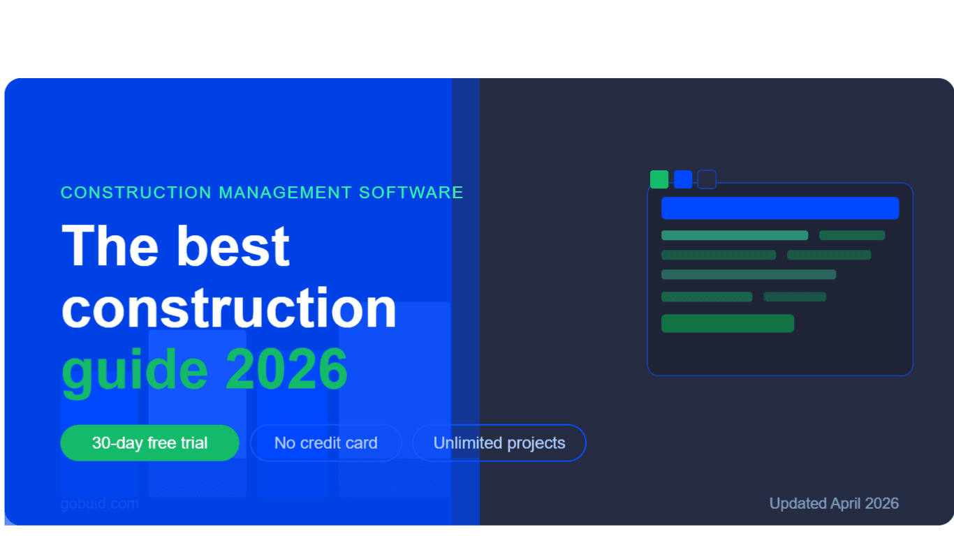 The Best Construction Management Software in 2026: A Complete Guide banner