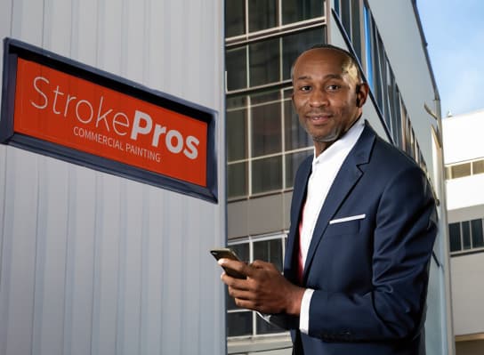 Portrait of John Smith, CEO of Stroke Pros Commercial Painting